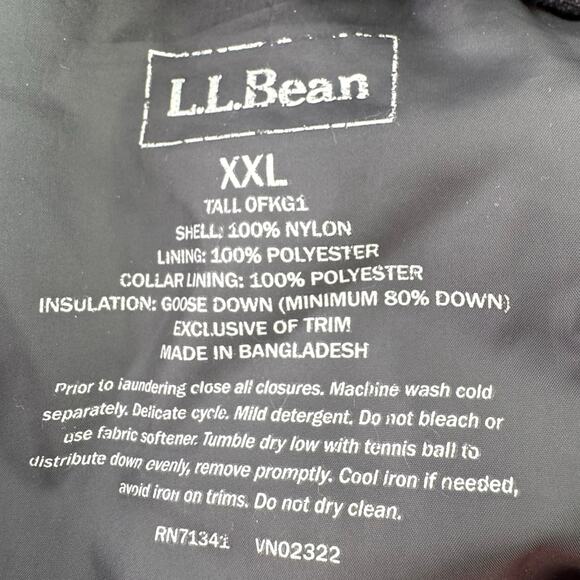 LL Bean XXL Goose Down Puffer Vest Rust 2XL Full Zip Pockets Comfy Warm - Picture 4 of 7